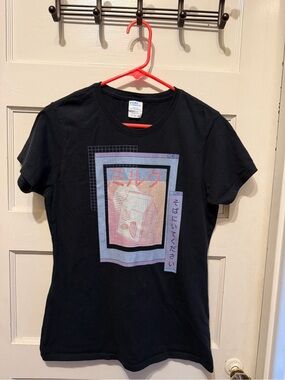 Retro 80’s 1980 Low-Fi Japanese Graphic Strawberry Milk faded Tee Shirt